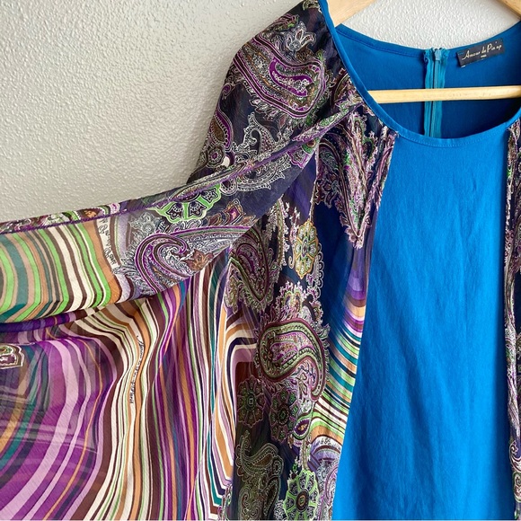 Amour de Pin Up Mathilda Silk Scarf Paisley Hem Robe Top/Dress Read Description - Picture 9 of 12